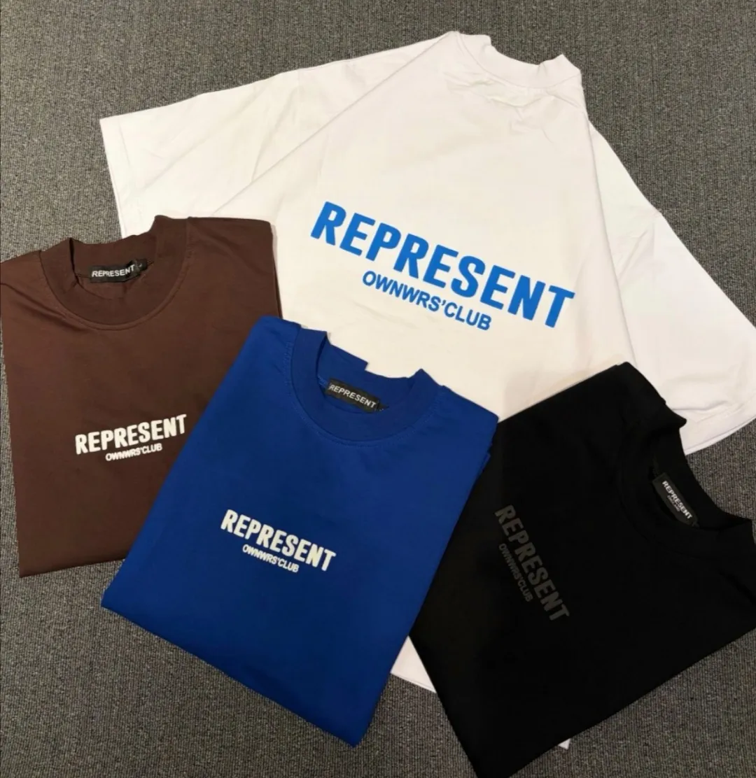 تیشرت مردانه REPRESENT چاپ پفکی | پارچه دونخ لاکرا ترک | کیفیت تضمینی | رنگ‌بندی متنوع | بوتیک راشن